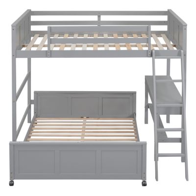 Streamdale Full Over Full Bunk Bed With Desk