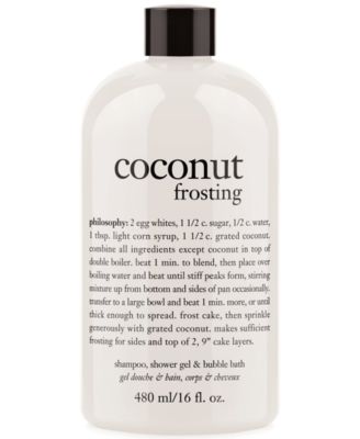 philosophy - coconut frosting 3-in-1 shampoo, shower gel and bubble bath, 16 oz.
