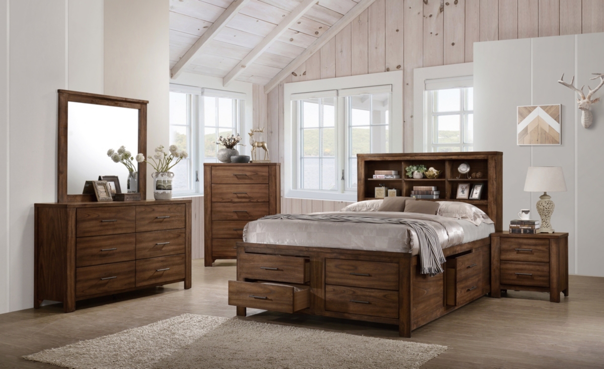Streamdale Furniture Wood Nightstand With 2 Drawers - Brown