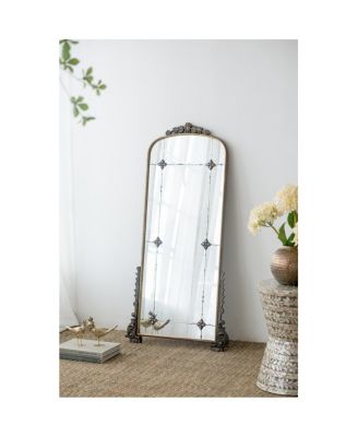 Antique Gold Arched Mirror, Full Length for Living Room