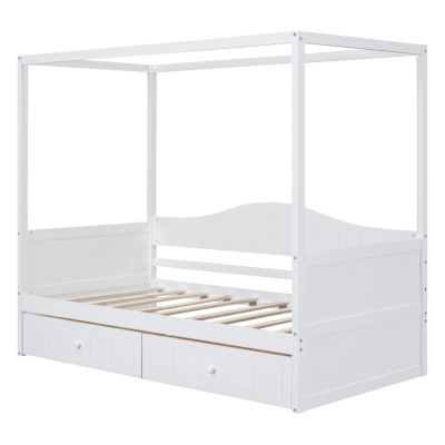 Streamdale Twin Size Canopy Day Bed With 2 Drawers