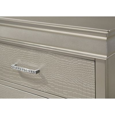 Streamdale Champagne Diamond-Tuft Nightstand