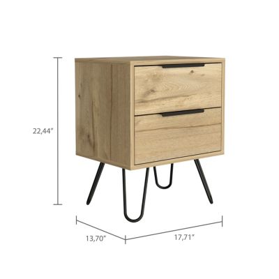 Augusta 2 Nightstand, Four Legs, Two Drawers