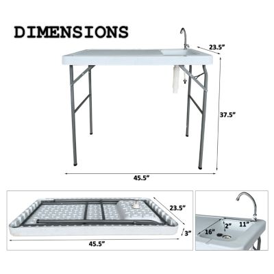 Outdoor Fish And Game Cutting Cleaning Table with Sink And Faucet