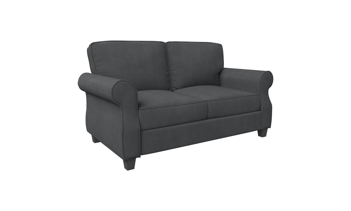 Streamdale Furniture Modern Grey 2 Seater Sofa with Solid Wood Frame