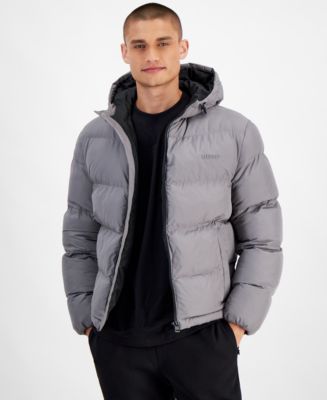 Hugo Boss Men's Beazly2436 Slim-Fit Quilted Full-Zip Hooded Puffer