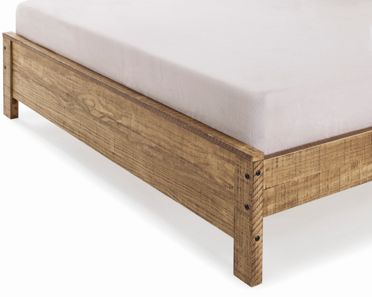 Streamdale Furniture Bed Frame: Solid Wood, Modern Rustic Style