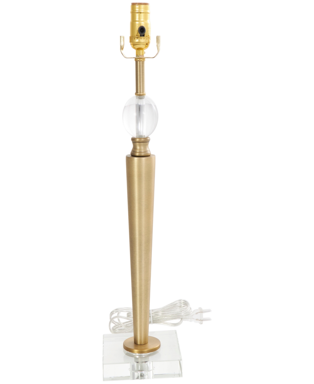 Rosemary Lane 27" Metal Inverted Cone Shaped Accent Lamp In Gold