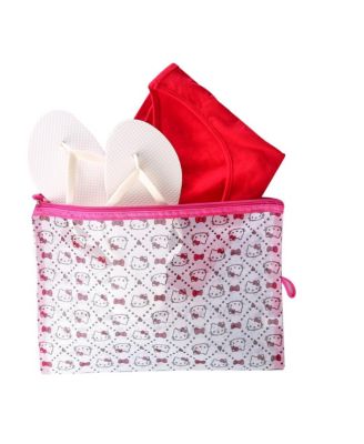 Sanrio Quilt Pattern 3 Pack Travel Pouch Set