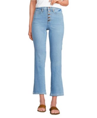 Women's Recover High Rise Button Front Kick Flare Crop Jeans