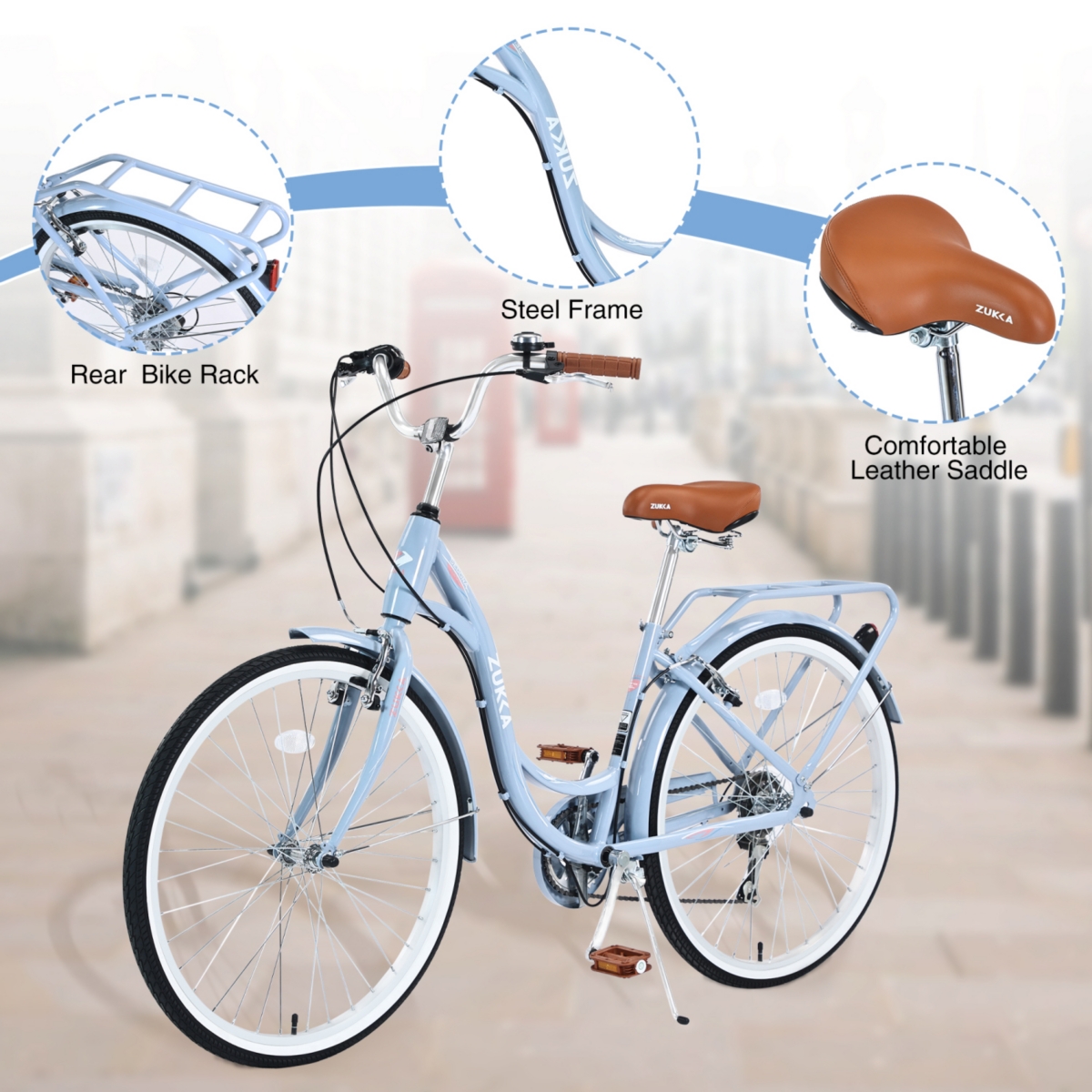 Streamdale 7 Speed, Steel Frame, Multiple Colors 26 Inch Ladies bicycle