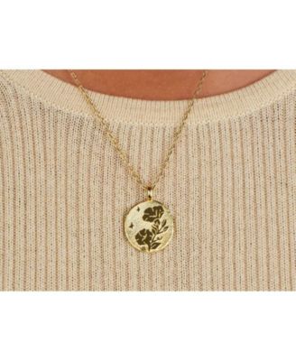 Sterling Silver Birth Flower Pendant Necklace