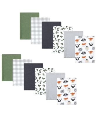 Unisex Soft Flannel Baby Spit-Up Cloth Set