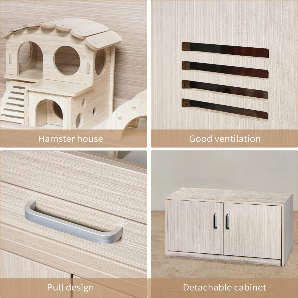 Streamdale Furniture Professional Wooden Pet Houses with Storage Cabinet