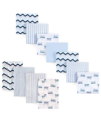 Luvable Friends Boys Essential 11-Count Cotton Flannel Nursery Set Burp Cloths Receiving Blankets - Train 52$