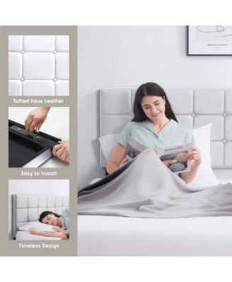 Clara Clark Button Tufted Upholstered Headboard - King