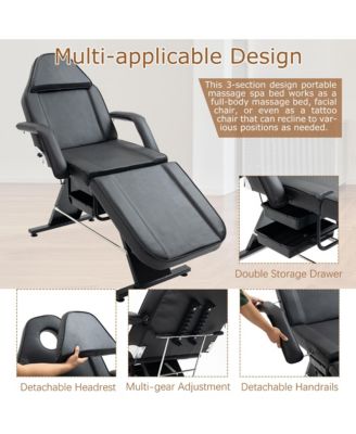 3-in-1 Massage Bed with Storage Pocket