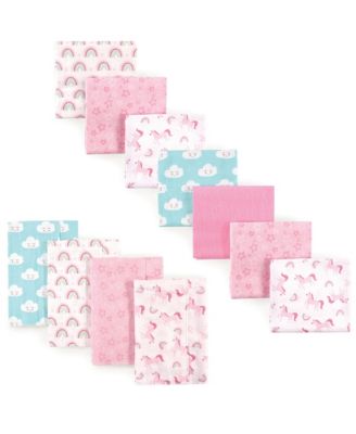Luvable Friends Boys Essential 11-Count Cotton Flannel Nursery Set Burp Cloths Receiving Blankets - Rainbow 54$