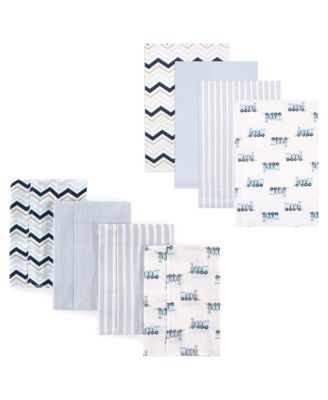 Comfortable Cotton Flannel 8-Piece Collection Receiving Blankets & Burp Cloths