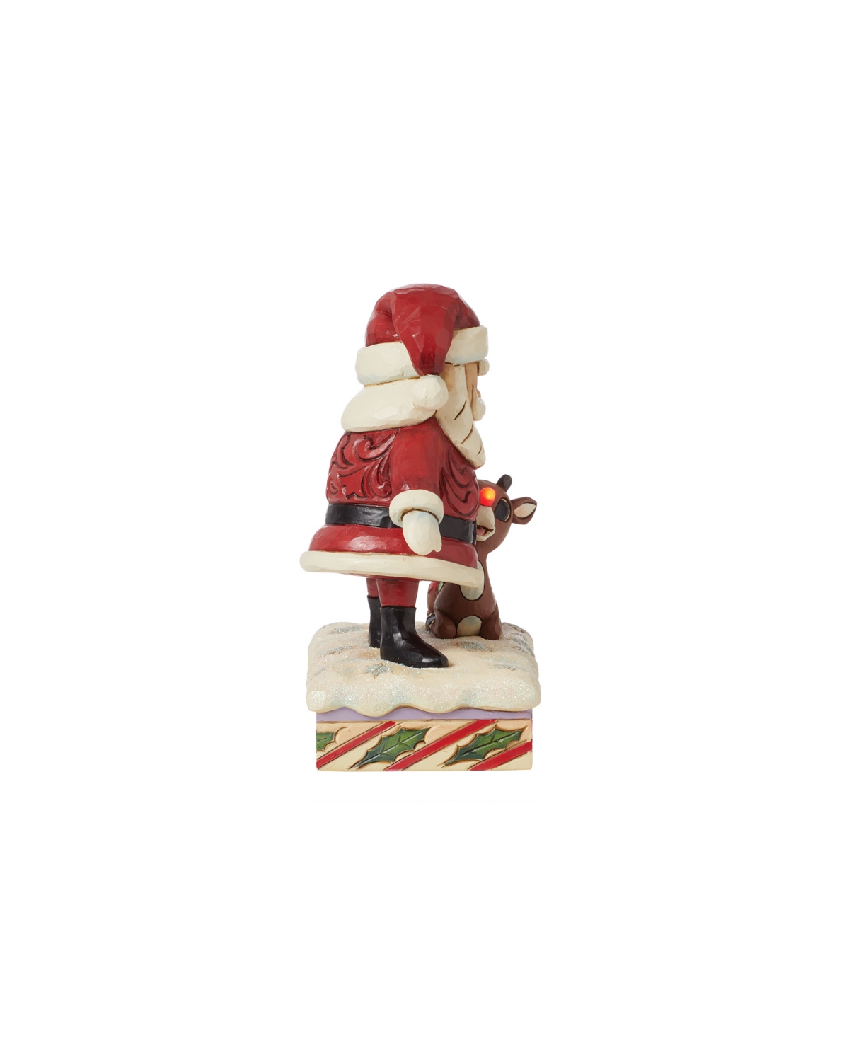 Jim Shore Santa Petting Rudolph Figurine In Multi