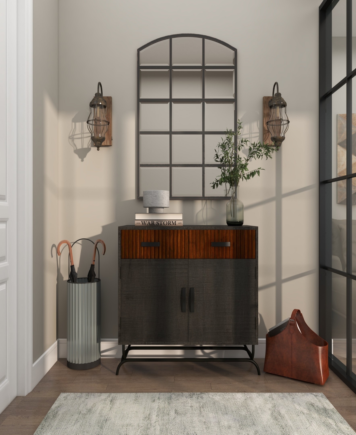 Rosemary Lane 17" Metal Battery Operated Accent Lamp With Included Fixed Led Light In Brown