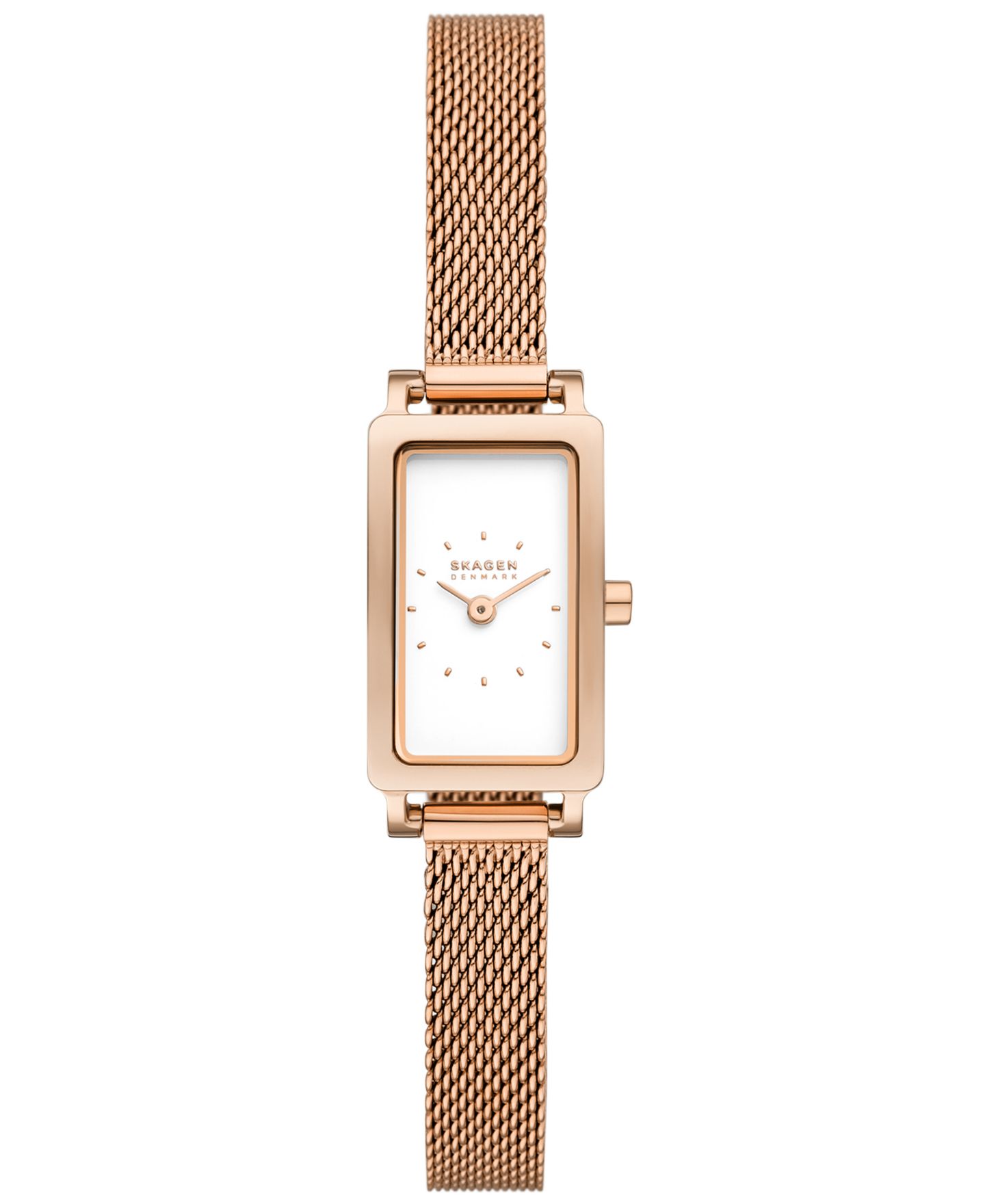 Женские часы Skagen Hagen Micro с двумя стрелками, сталь цвета розового золота, 30 мм — фото 1