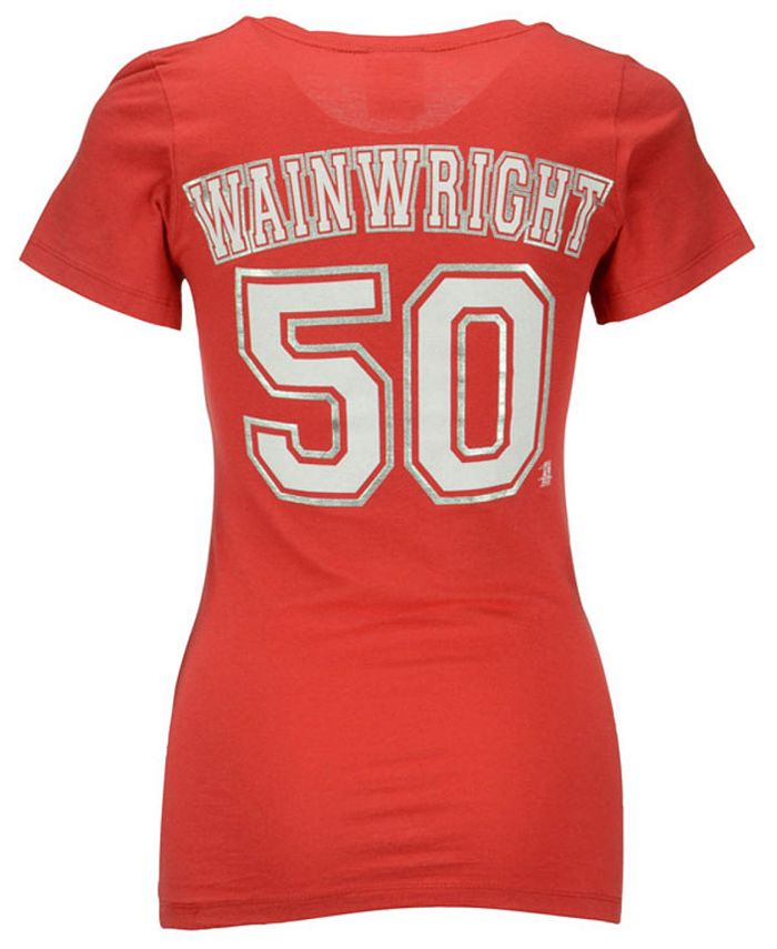 Adam Wainwright Women's T-Shirt, St. Louis Baseball Women's V-Neck T-Shirt
