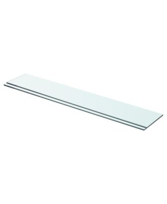 Shelves 2 pcs Panel Glass Clear 27.6"x4.7"