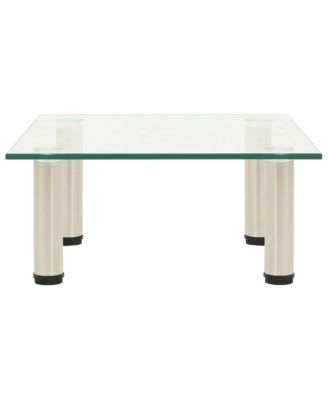 TV Stand Transparent 15.7"x13.8"x6.7" Tempered Glass