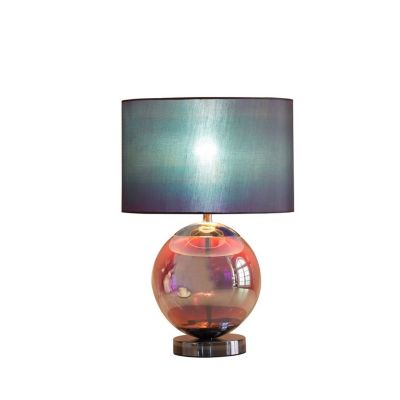 Streamdale 18.75-Inch Artie Orb Iridescent Chrome Table Lamp