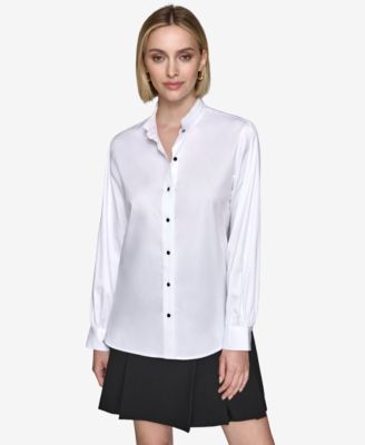 KARL LAGERFELD PARIS - Women's Ruffle-Collar Shirt