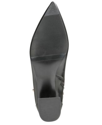 Women's Sabrina Signature-Strap Pointed-Toe Dress Booties Extended Sizes 9-14