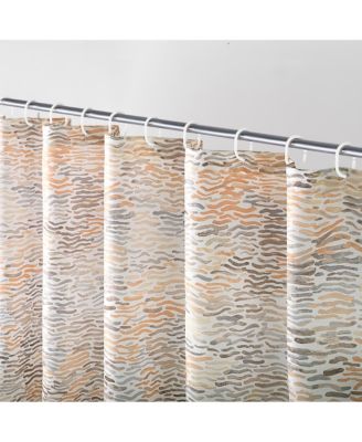 Sisal Abstract Print Shower Curtain Set, 13-Pc.
