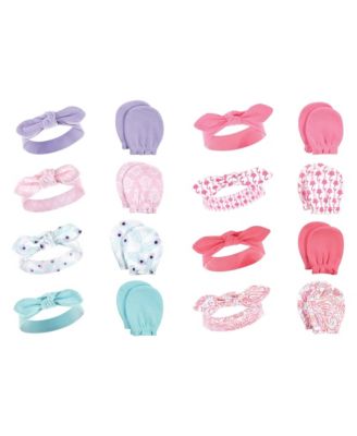 Baby Girls Hudson 16Pc Headband and Scratch Mitten Set