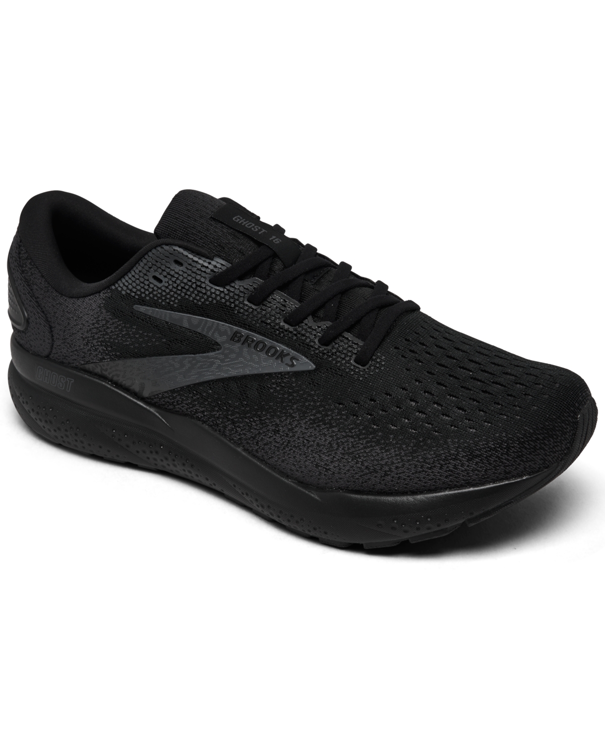 Brooks Women's Ghost 16 Running Shoes In Black/black/ebony In Black