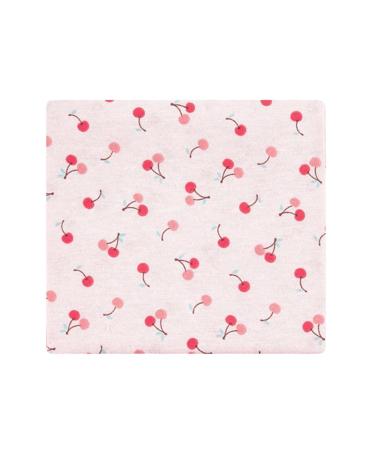 Hudson Baby Infant Girl Cotton Poly Flannel Receiving Blankets Bundle, Cherry Sweet, One