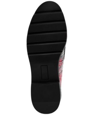 Women's Darian Pearl-Embellished Tailored Lug-Sole Loafers