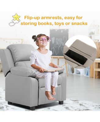 Deluxe Padded Kids Sofa Armchair Recliner Headrest Children
