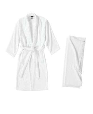 Solid Bath Towel Set and Robe in Gift Box
