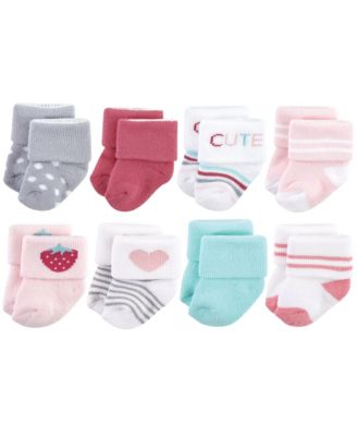 Baby Girls Hudson Plush Terry Socks 8 Pack