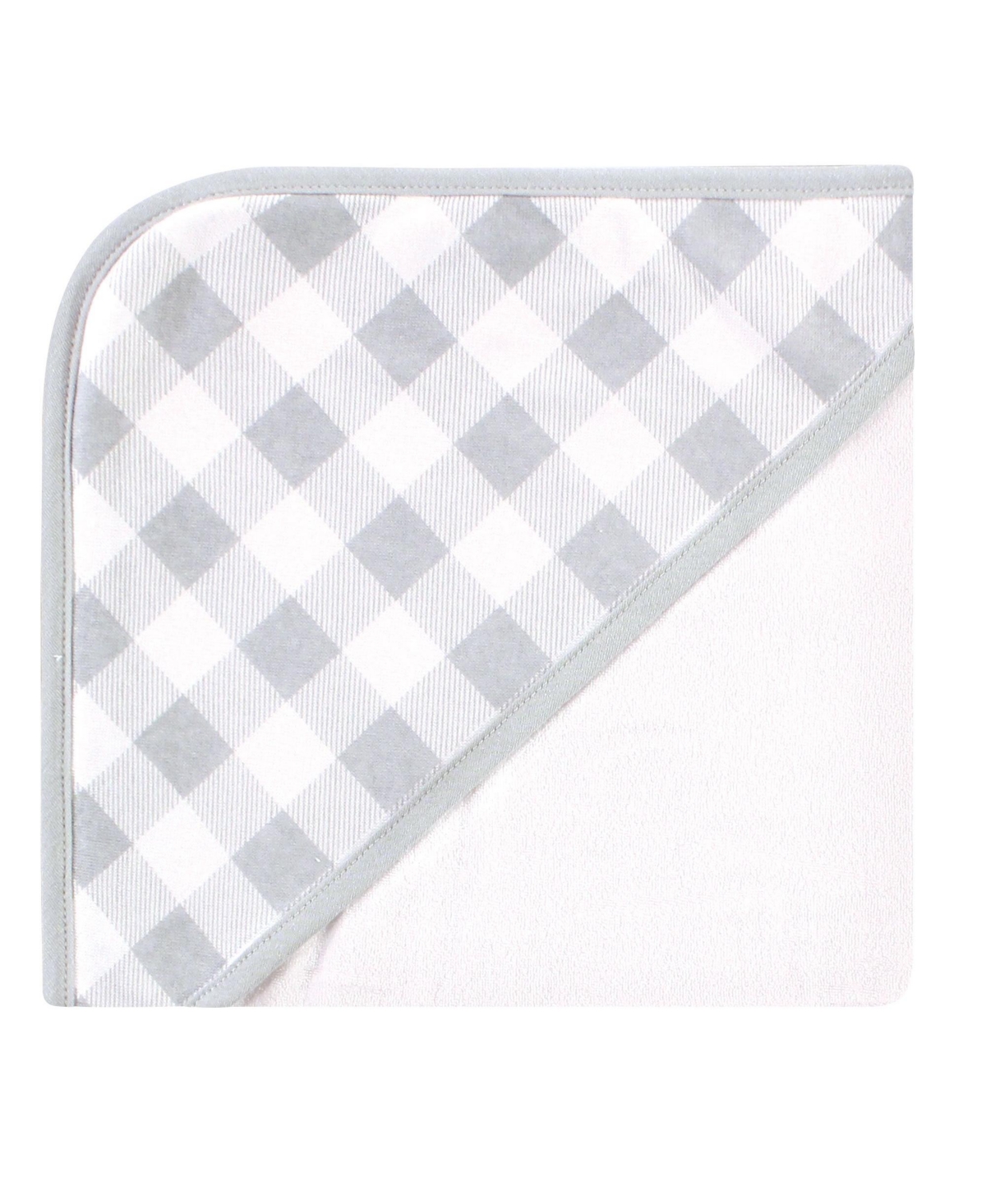 Touched by Nature Baby Unisex Organic Cotton Hooded Towels, One Size - Gray woodland