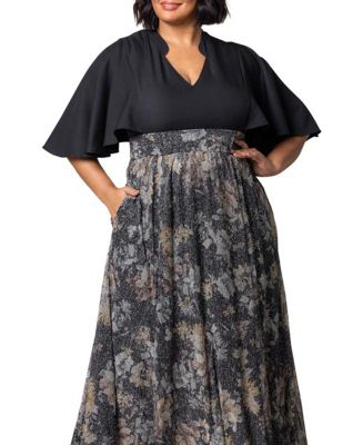 Plus Size Avisa Flowy A Line Evening Gown
