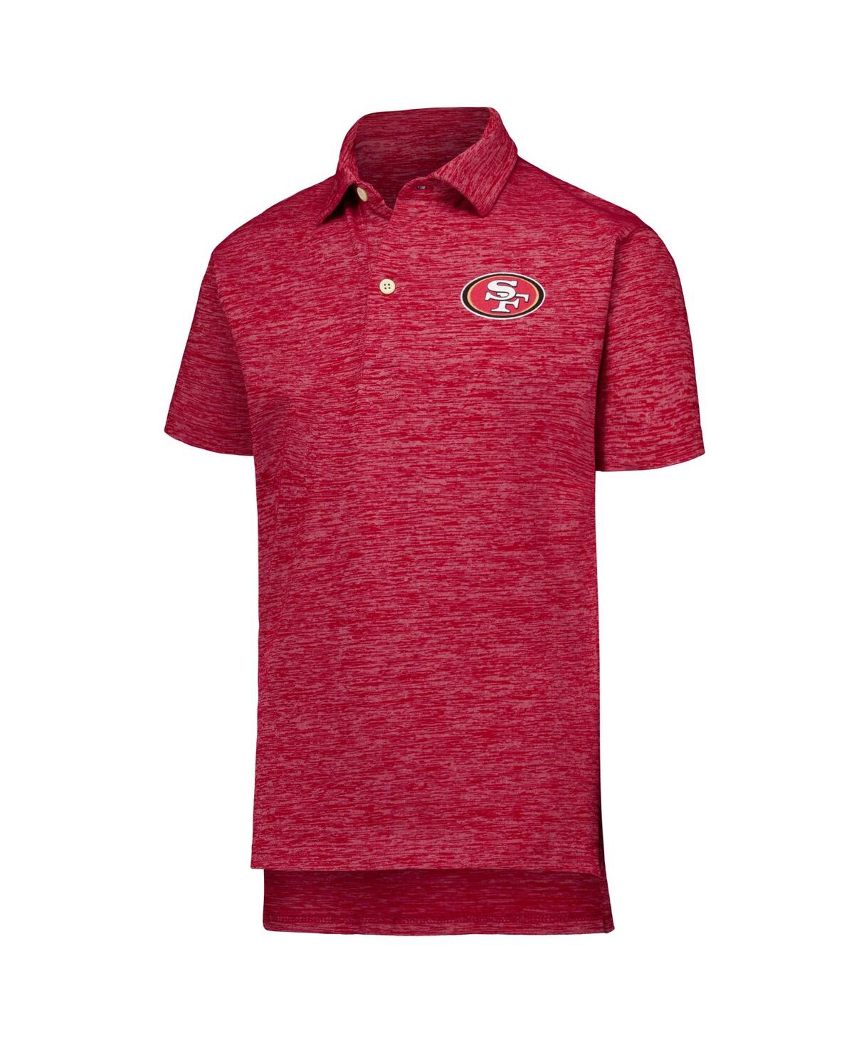 Wes & Willy Big Boys And Girls Scarlet San Francisco 49ers Cloudy Yarn Polo In Scarlet