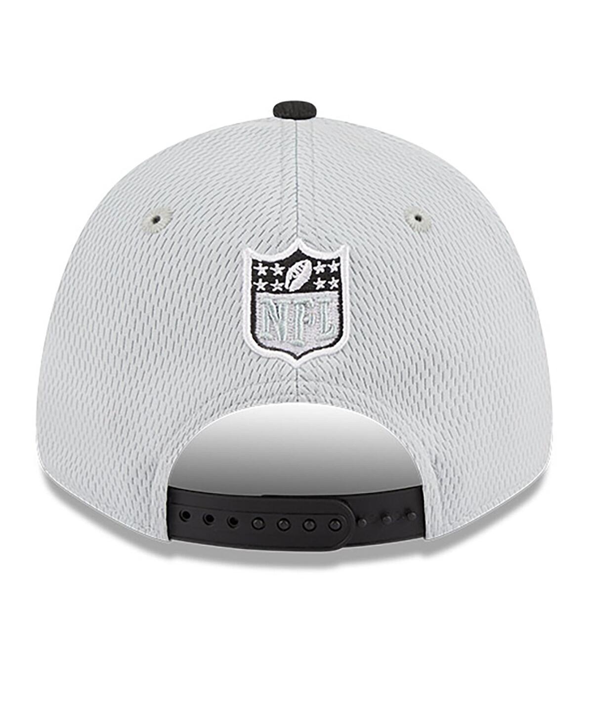 New Era Men's Gray/Black Las Vegas Raiders 2023 Sideline 9FORTY Adjustable Hat