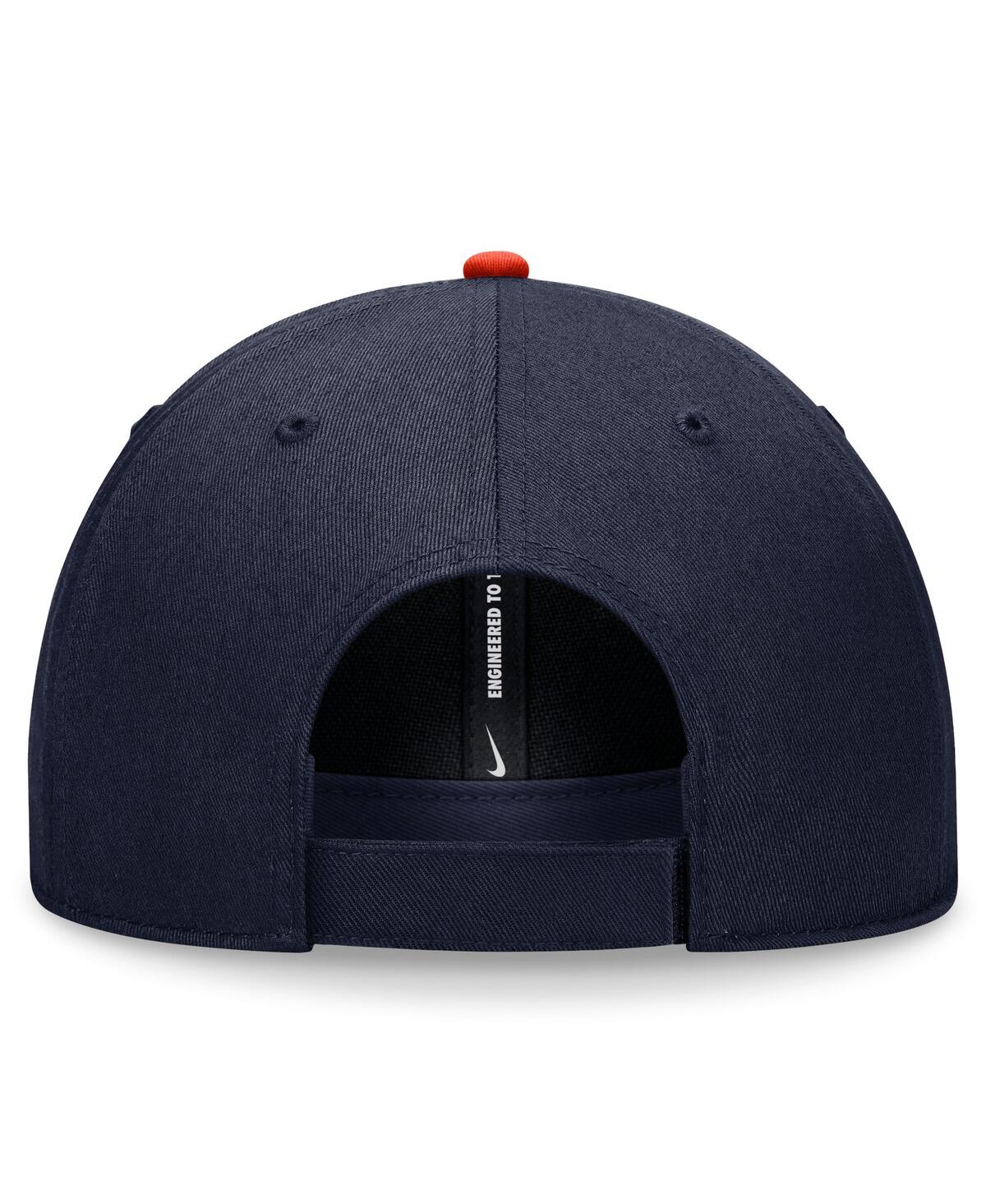 Nike Men's Navy/orange Houston Astros Evergreen Club Performance Adjustable Hat In Navy,orange