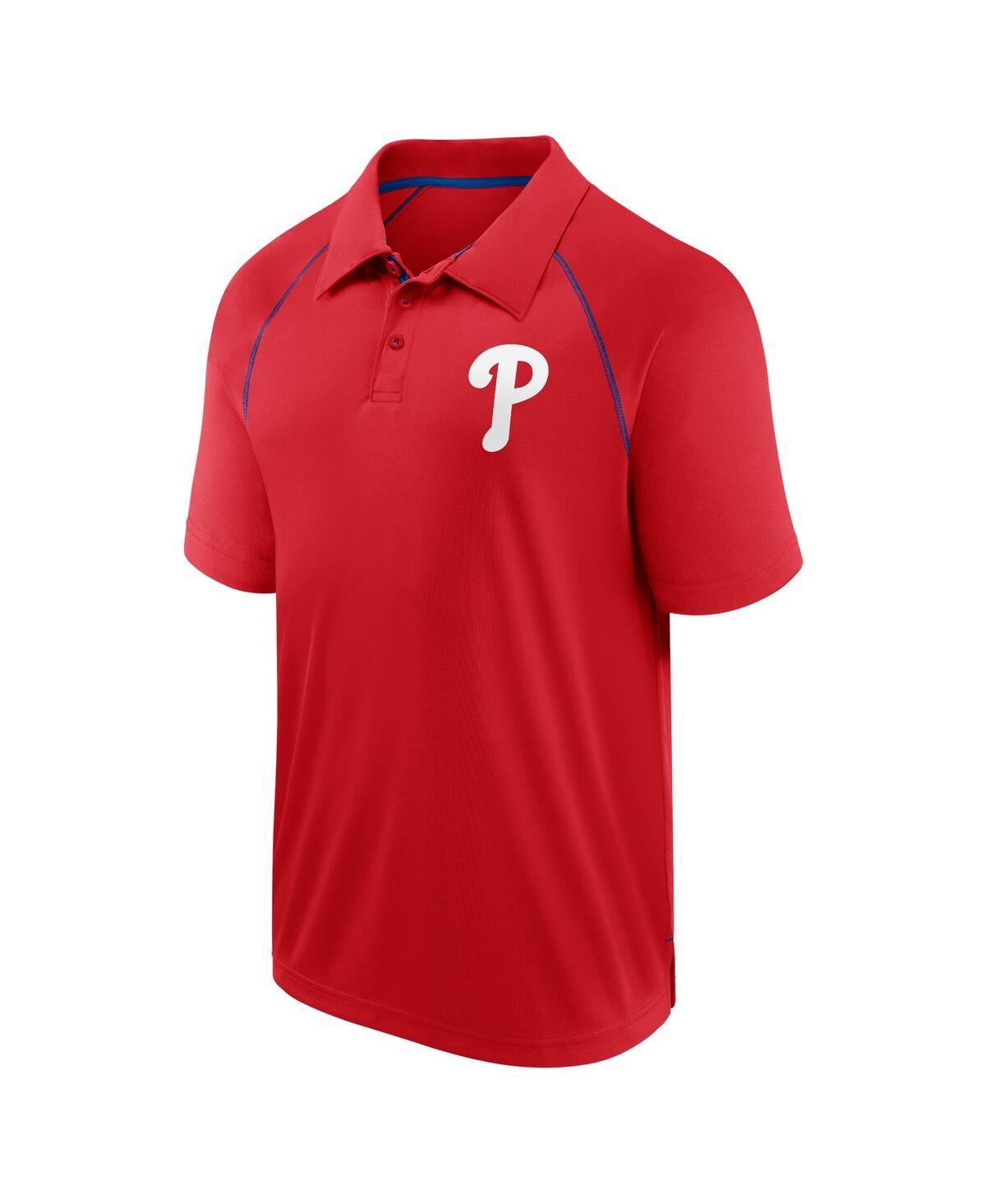 Fanatics Men's Red Philadelphia Phillies Strong Alone Raglan Polo In Red