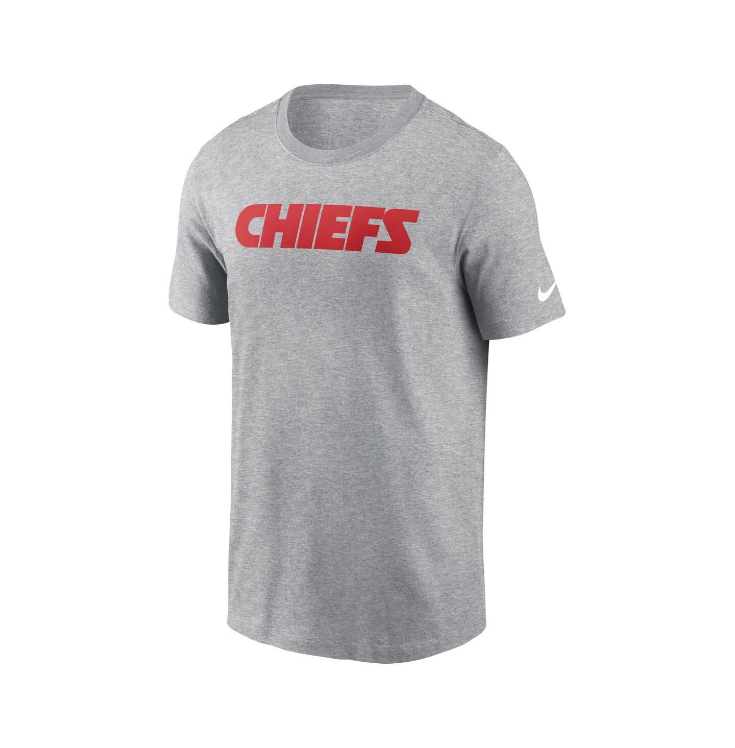 Мужская футболка Nike Heather Gray Kansas City Chiefs Primetime Wordmark Essential — фото 3
