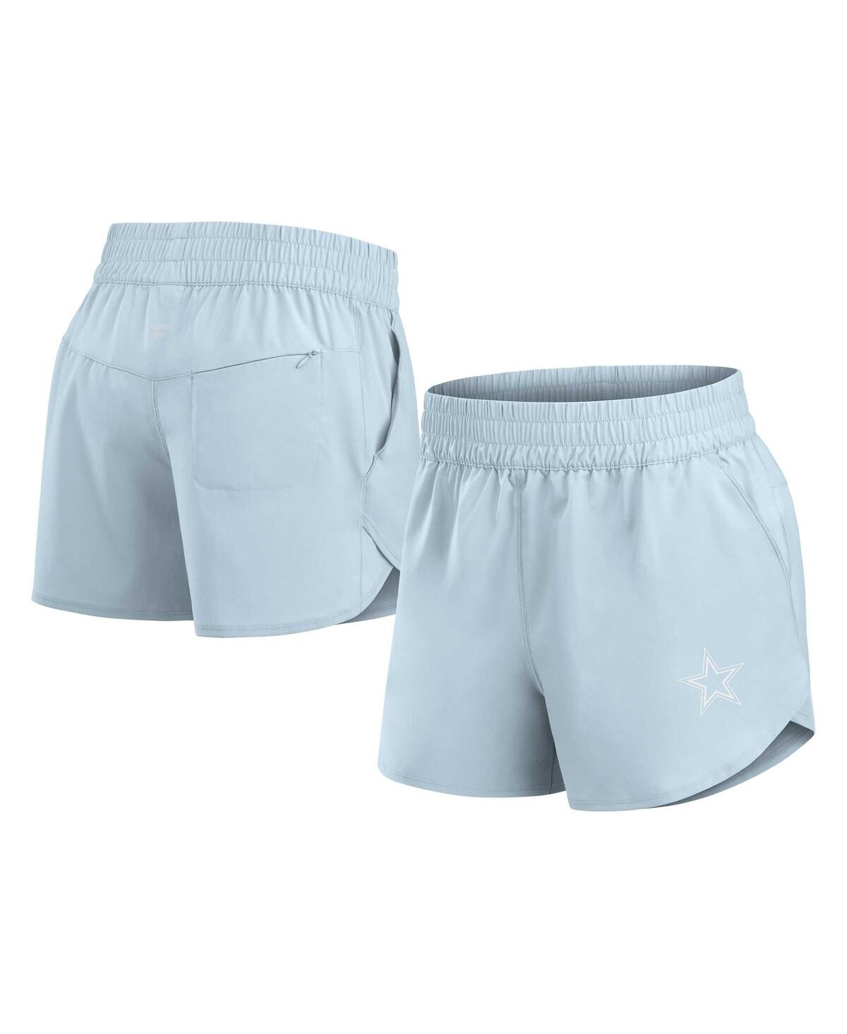 Women's Gray Dallas Cowboys Front Office Woven Shorts - Light Blue