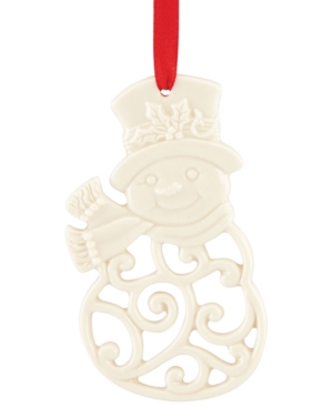 Lenox Snowman Charm Ornament, Exclusively At Macy's In Ivory