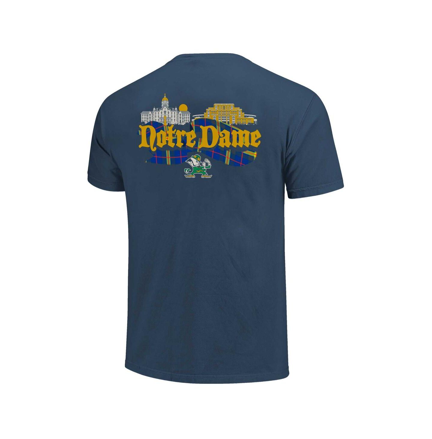 Футболка Image One Navy Notre Dame Fighting Irish Hyper Local Celtic Tartan Campus — фото 2